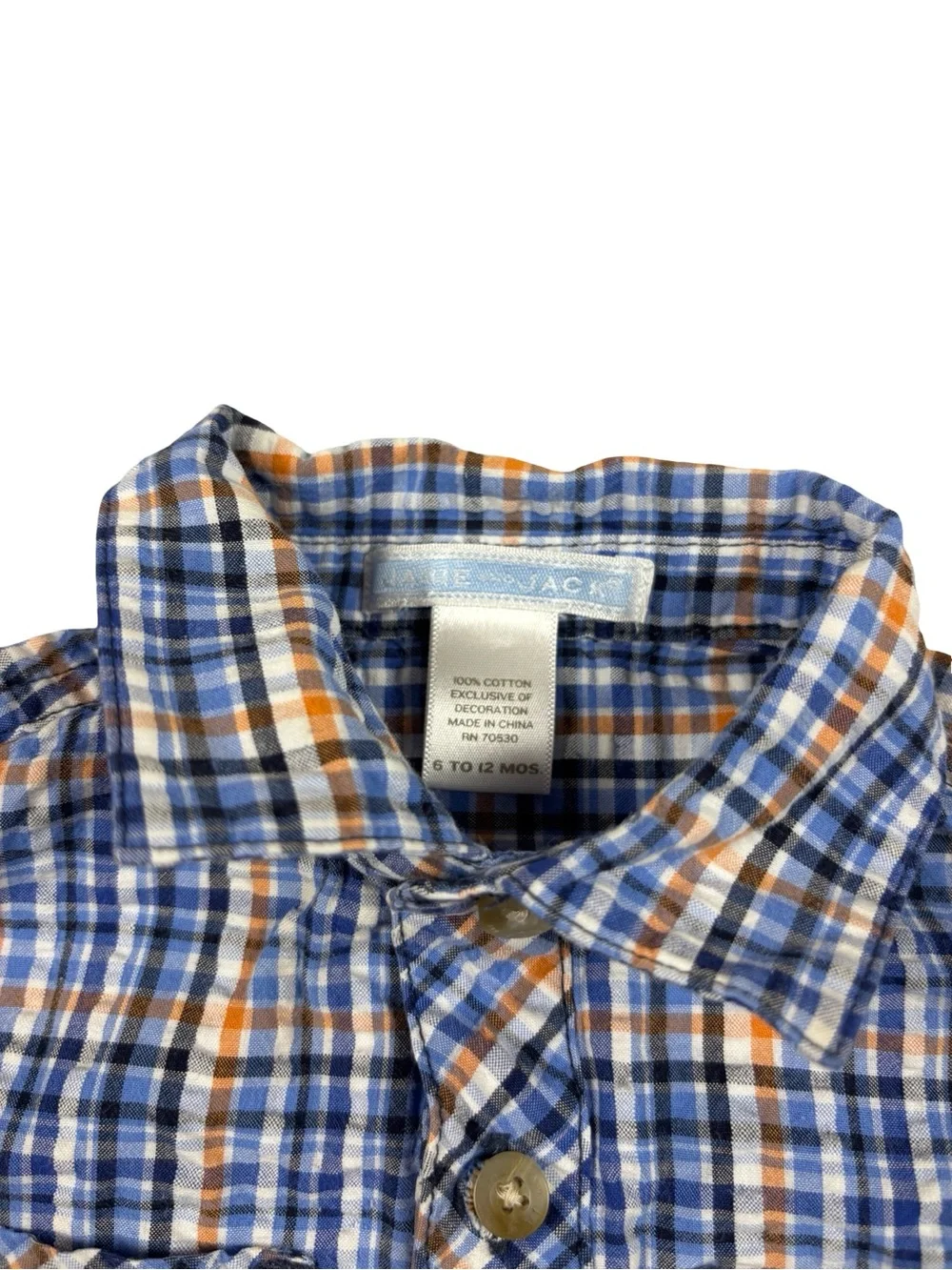 Janie & Jack‎ Plaid Nautical Romper 6-12M Preppy Baby Boy EUC